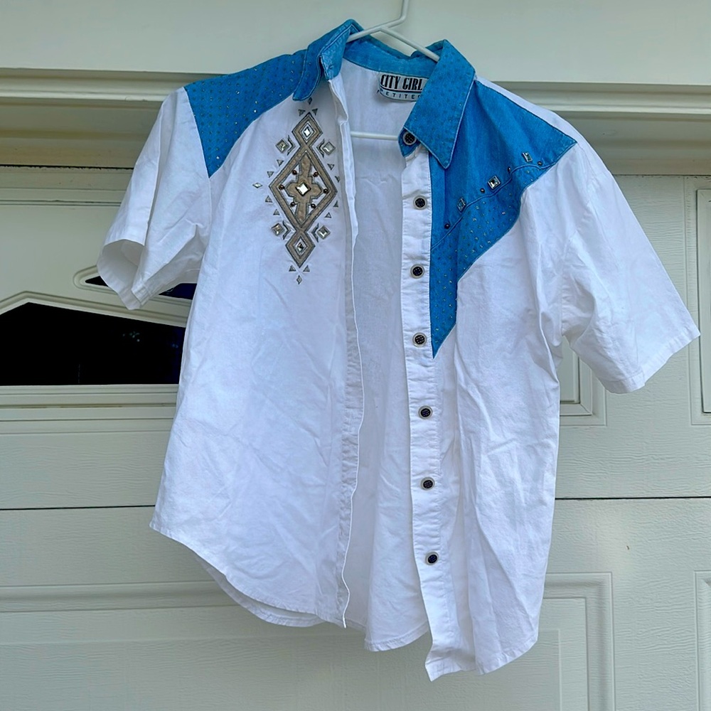 CITY GIRL Petites vintage top
